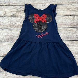 H&M Navy Cotton Minnie Mouse Dress Sz 2-3Y